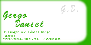 gergo daniel business card